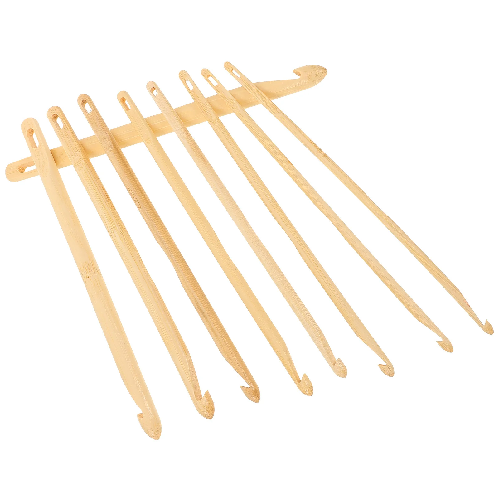

9Pcs Bamboo Crochet Hooks Kit Durable Knitting Tools for Sweater Yarn Crafts Crochet Needle Set for DIY Hand Making
