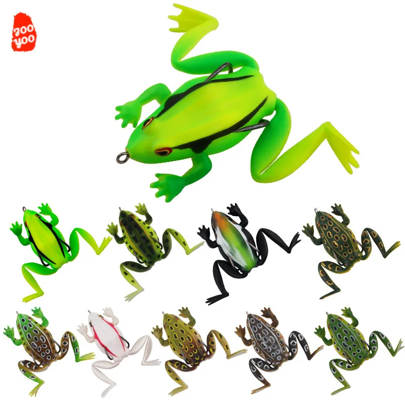 1pc Köder Köder Vinyl zehn Farben Donner Frosch weiche Köder Klaue Typ Doppelhaken Kröte Frosch Angriff Bass gefälschte Köder Angel zubehör