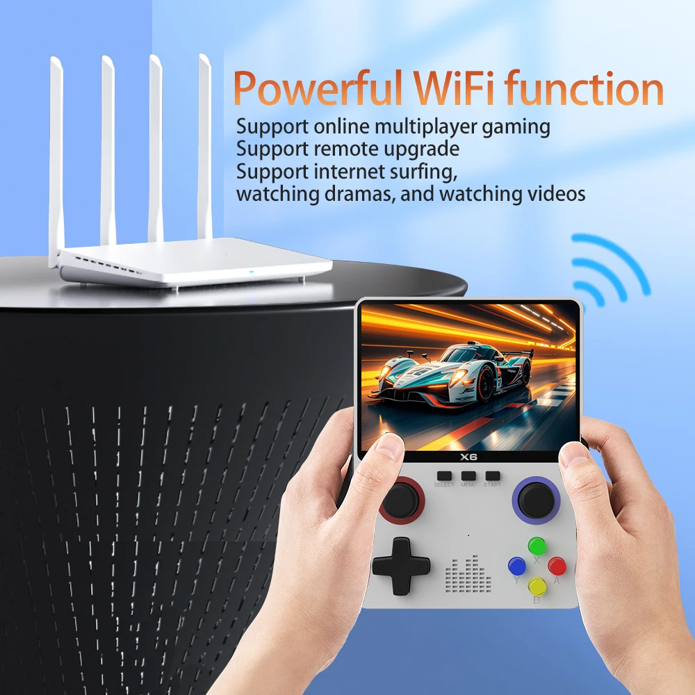 وحدة تحكم ألعاب محمولة ريترو جديدة X6 - شاشة IPS مقاس 3.5 بوصة + عصا تحكم مزدوجة | 11 جهاز محاكاة (GBA/FC/MD) للأطفال والكبار #1