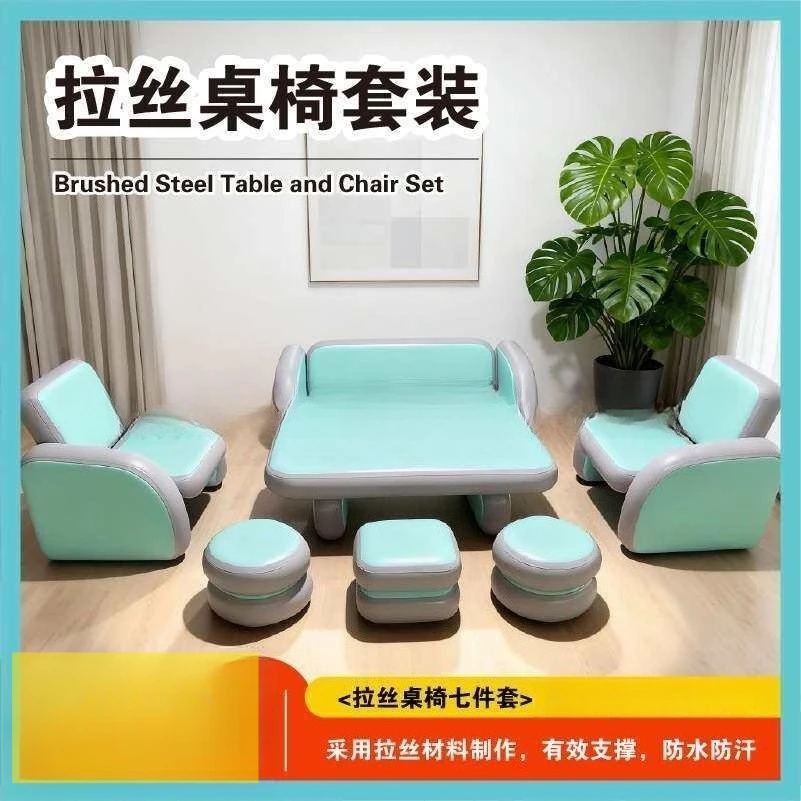 Hot-selling outdoor inflatable sofa, inflatable camping sofa, inflatable brushed seat, easy-to-fold sofa