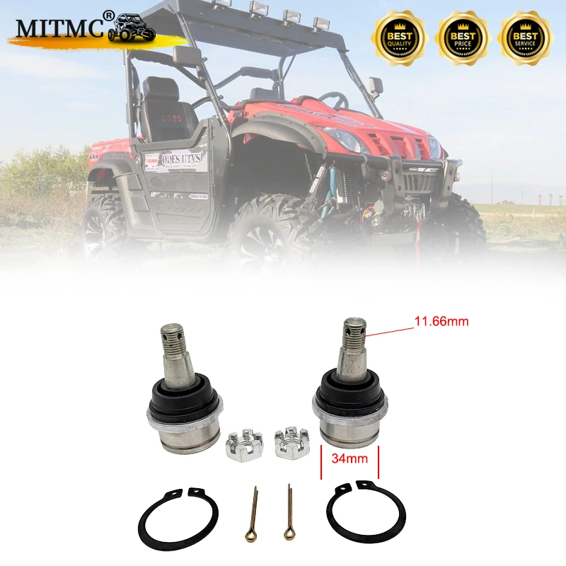 2 szt. Przedni górny przegub kulowy do ODES 34mm UTV 800 Dominator X2 X4 Raider 10401190000