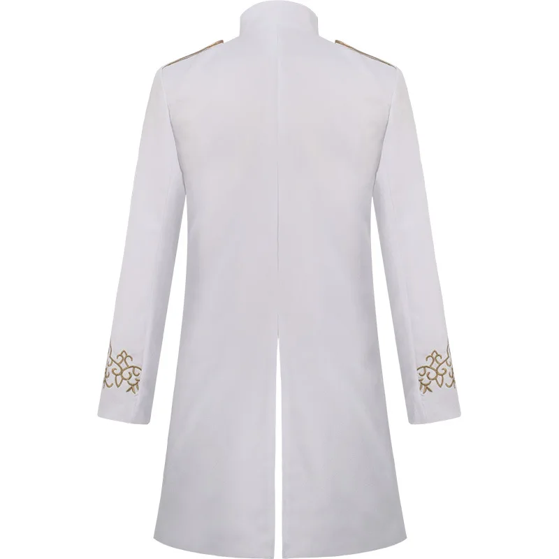 

New loween Adult Medieval St Punk Embroidered Long Coat Stage Costume Cross-Border Men's Faion Outerwear