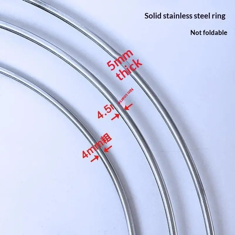 Fischernetz aus massivem Edelstahl, faltbarer Brail-Kopfring, universelle Mutter, einfache Montage für Angler-Anfänger – Detail 1