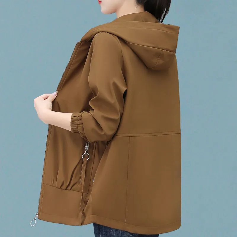 Pardessus à capuche en velours pour femme, veste longue, coupe-vent, haute qualité, automne, hiver, nouveau, 2024