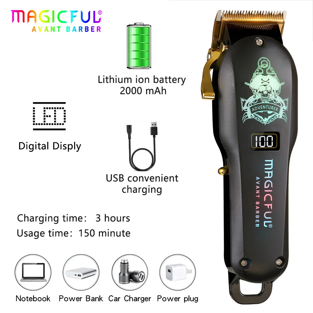 Hair Cutting Machine New Fashion Colorful Hair Clipper Trimmer Men\'s Beauty Gifts Home Electric Beard Clippers For Men