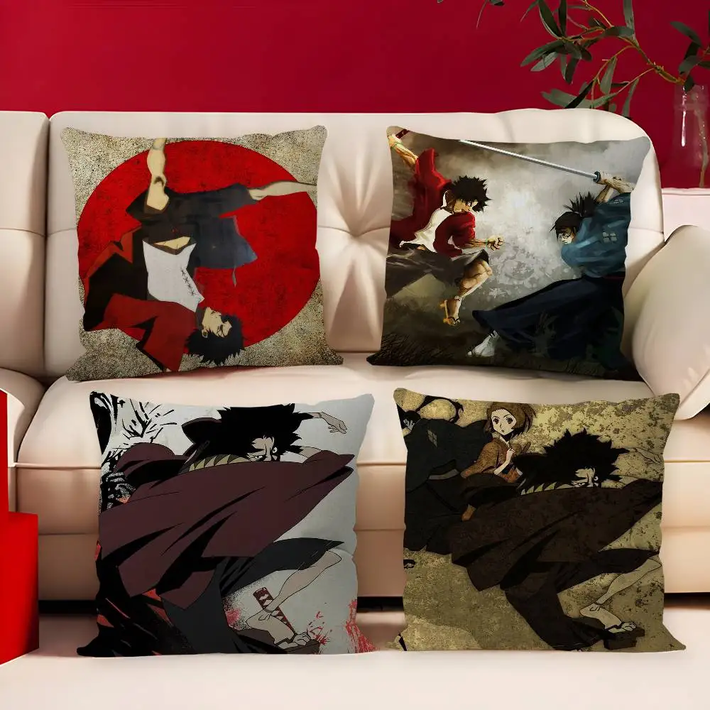 

Наволочка для офисной подушки Samurai Champloo, чехол для автомобильной подушки, 45x45 см, наволочка для поясничной подушки, чехол для диванной подушки