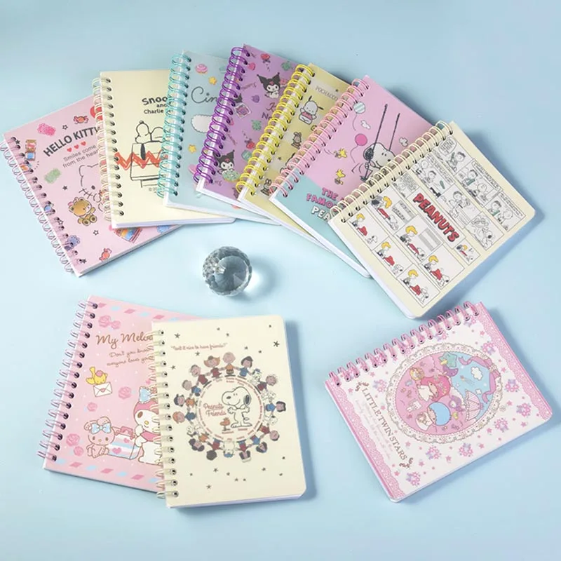 

10pcs/ лот Creative Sanrio Memo Pad Cartoon Snoopy Coil Notebook Stationery Label Planner Sticker Post School Supplies