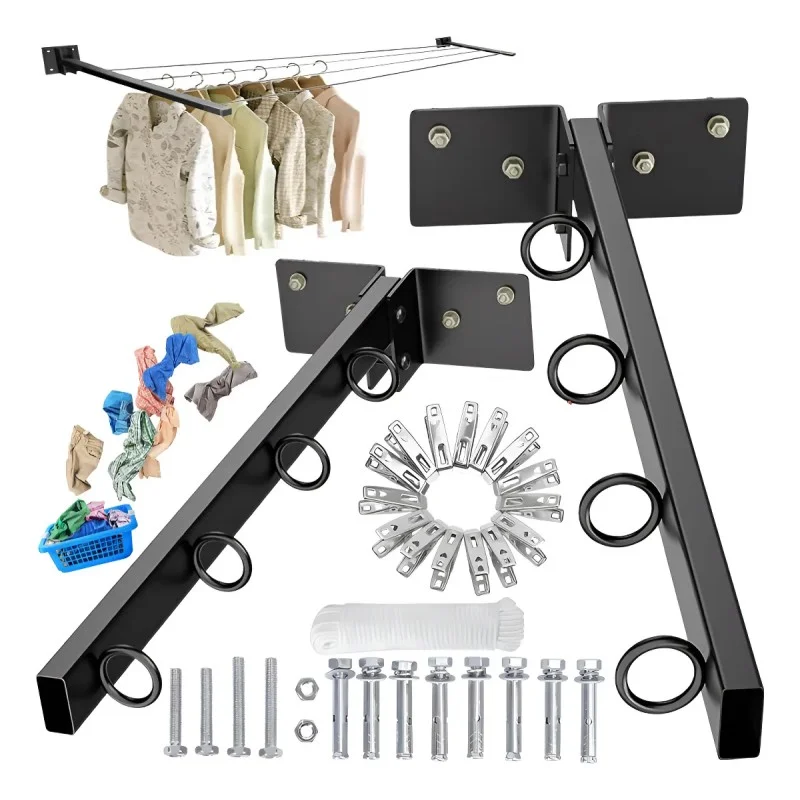 tendederos-plegables-retractable-ropa-plegable-reforzado-metal-noir-porte-vetements-monte-avec-ligne-de-sechage-telescopique-perforee