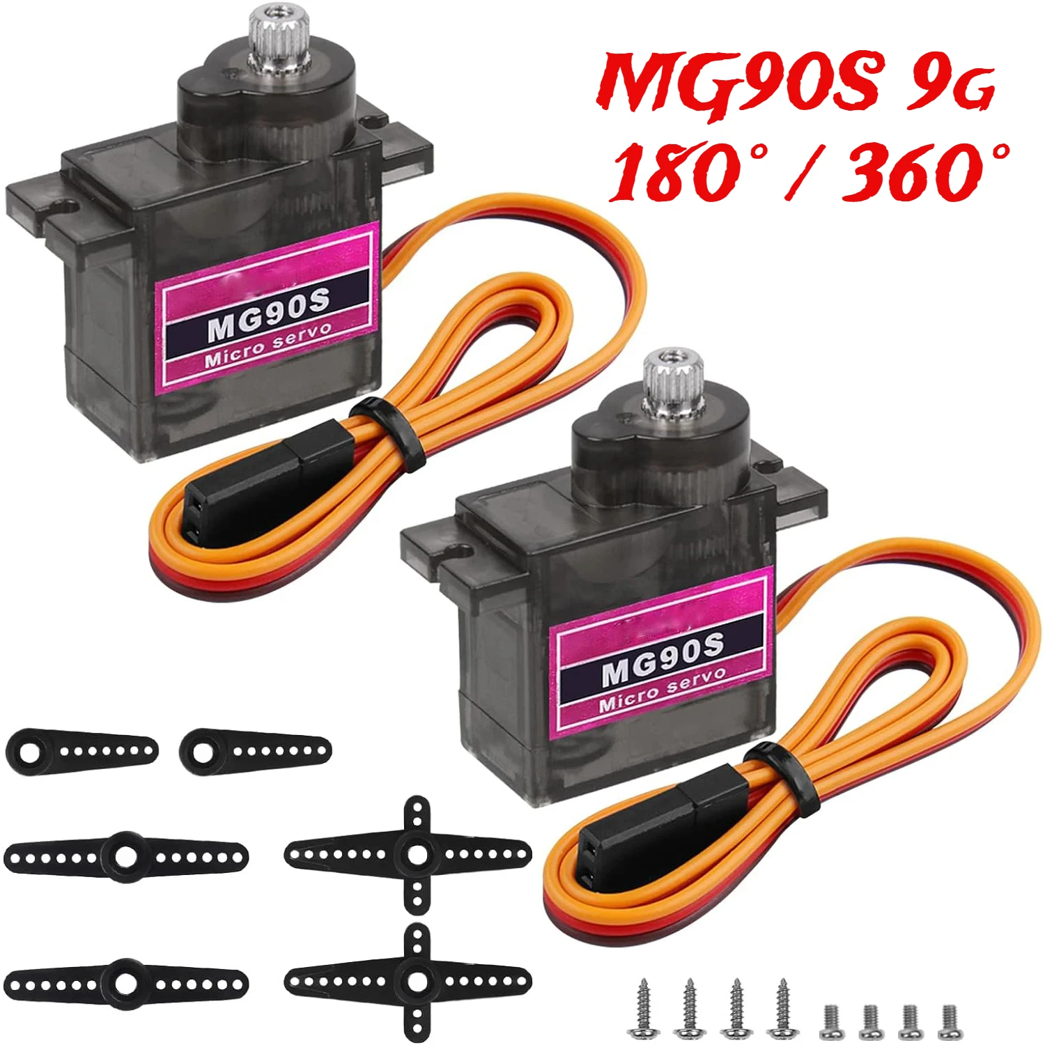 1/5/10pcs MG90S 9g Metal Gear Micro Tower Pro Servo Upgraded SG90 Digital Micro Servos for RC Vehicle Helicopter Boat Car Models