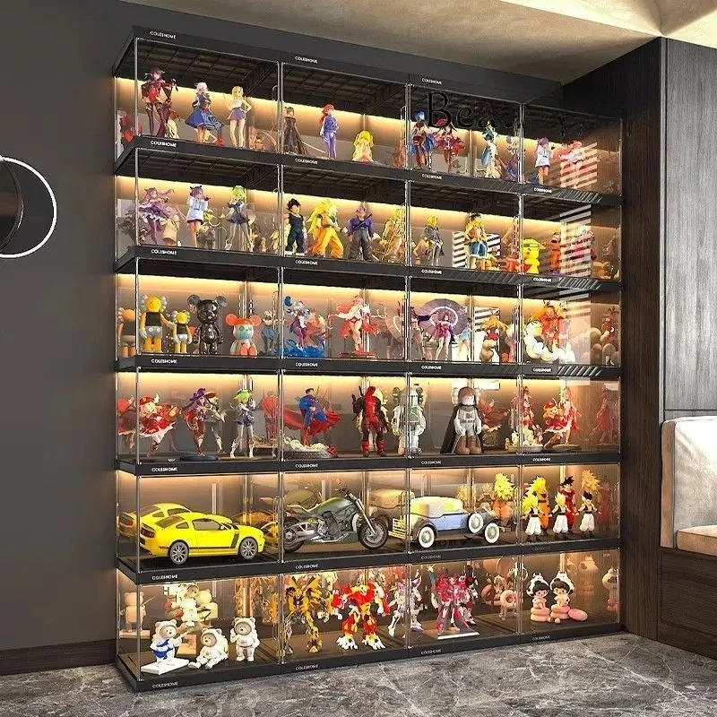 LEGO Figure Display Cabinet Household Transparent Storage Cabinet Multi-layer Large Capacity Up to Dust-proof Shelf - view 3