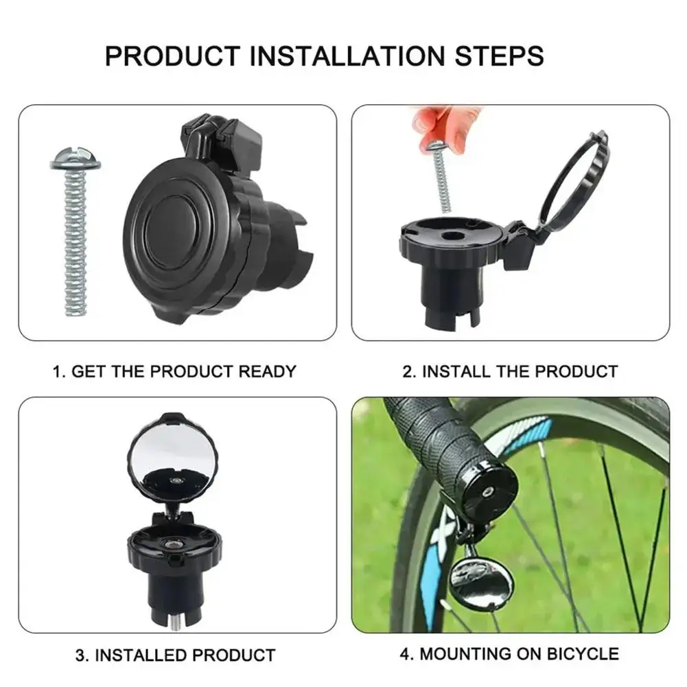 Fahrrad Lenker Stecker Rückspiegel Outdoor verstellbarer Spiegel Mountain Riding Universal Acryl konvex Fahrrad HD drehen