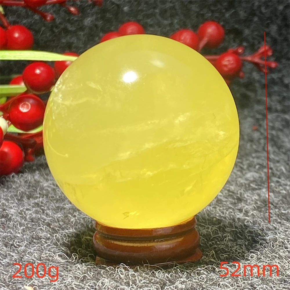 Imagem -03 - Bola de Cristal Amarelo Natural Puro Polido à Mão o Buraco de Pedra Original Degaussing de Escritório Feng Shui Espírito do Mal Decoração de Casa