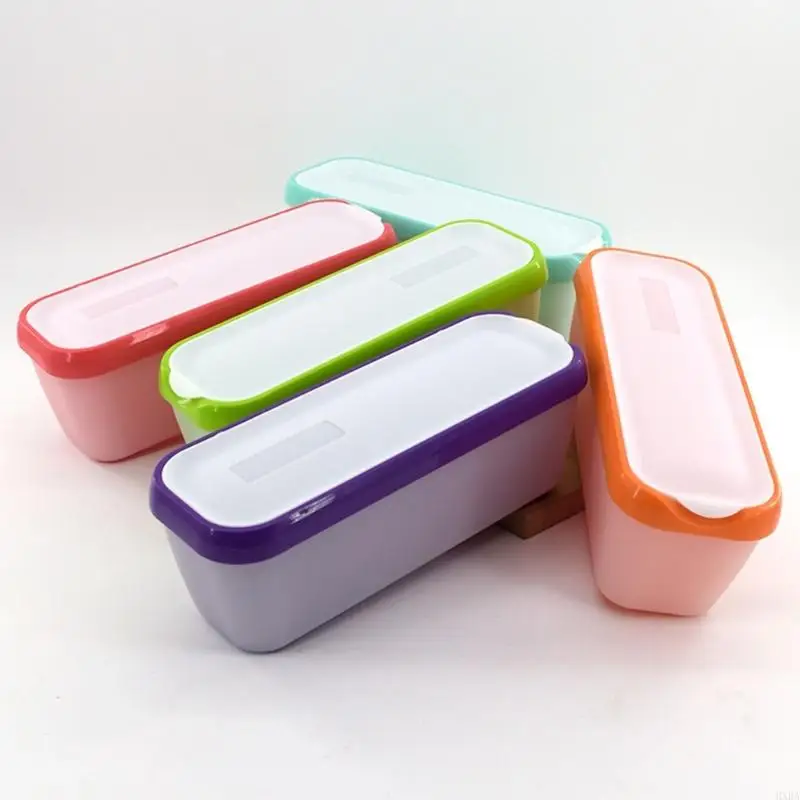 HXBA Simple Freezer Containers Ice Cream Containers Kitchen Supplies Boxes with Lid