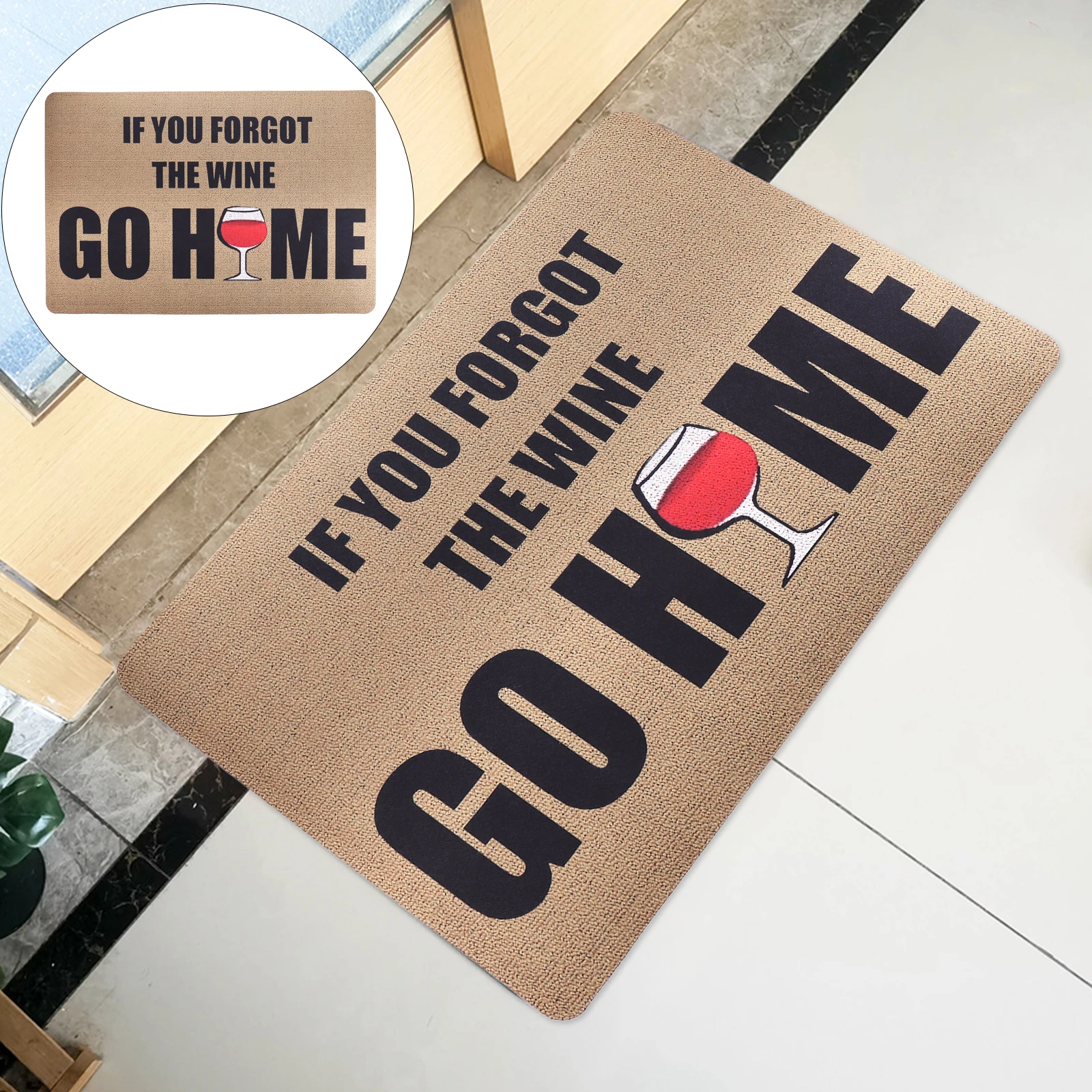 Creative Letter Printed Absorbent Floor Mat Non- Mat Decorative Ground Pad For Bedroom Living Room Home Perfect Gift