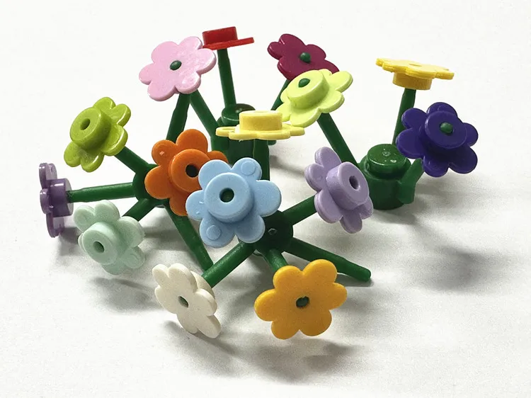 500-1000pcs Small Flower 3742 Building Block MOC Parts Flowerhead Brick Toys For Kids Creative Compatible with Major Brand view 6