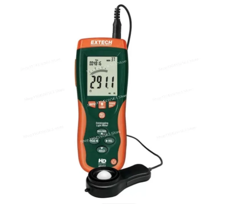 Extech HD450 Heavy Duty Light Meter, 400klx Data-logging Lux Meter w/ USB & Software, NIST Traceable Option