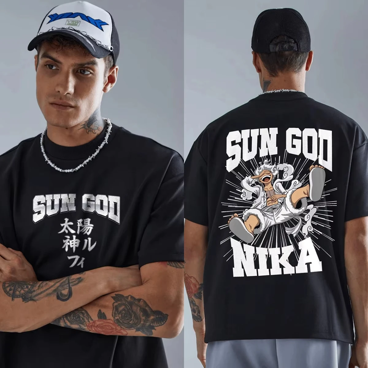 

New Adult Children's Cotton Animation T-Shirt Sun God Men Oversized Printed T-Shirt High Quality Comfortable Casual Short Sleeve