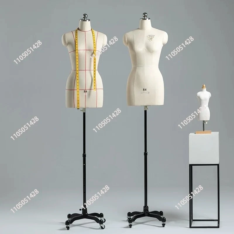 Sewing Tailor Female Mannequin Body for Clothes Design and Bust Dress Form Stand Metal Base Can Pin Model Display Stand