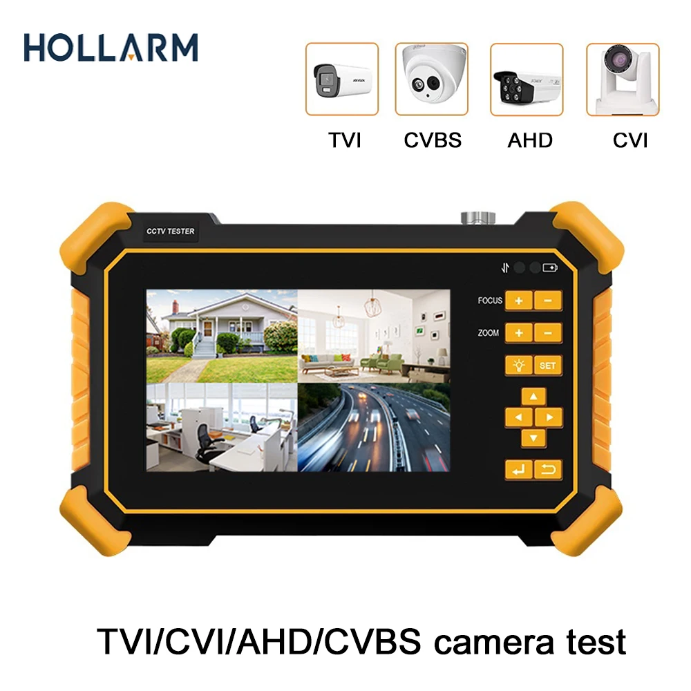 ELECTOP CCTV Camera Tester Monitor 4.3inch 8MP ADH CVI TVI CVBS HD Security Video Monitor Tester DC12V HD-2900 PTZ Control RS485