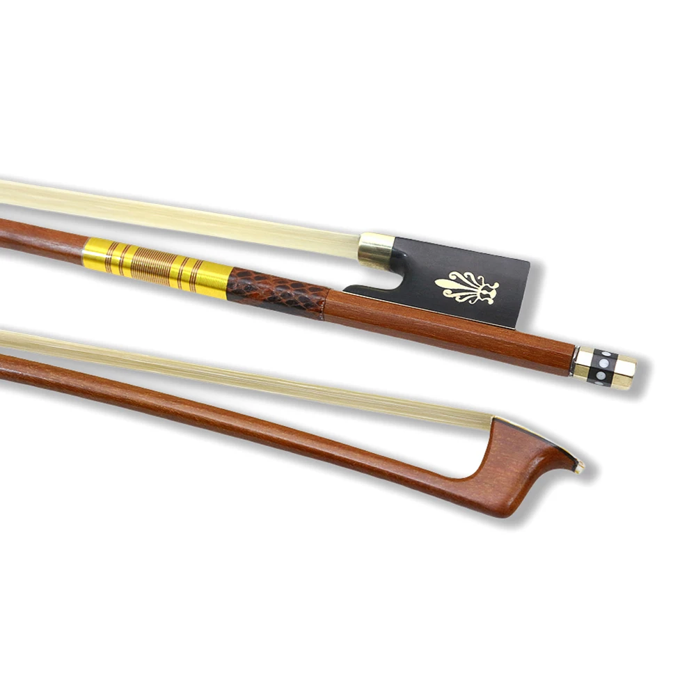 4/4 Full Size New Violin Bow advance Brazilian wood Ebony Frog Bow Lightweight Balanced