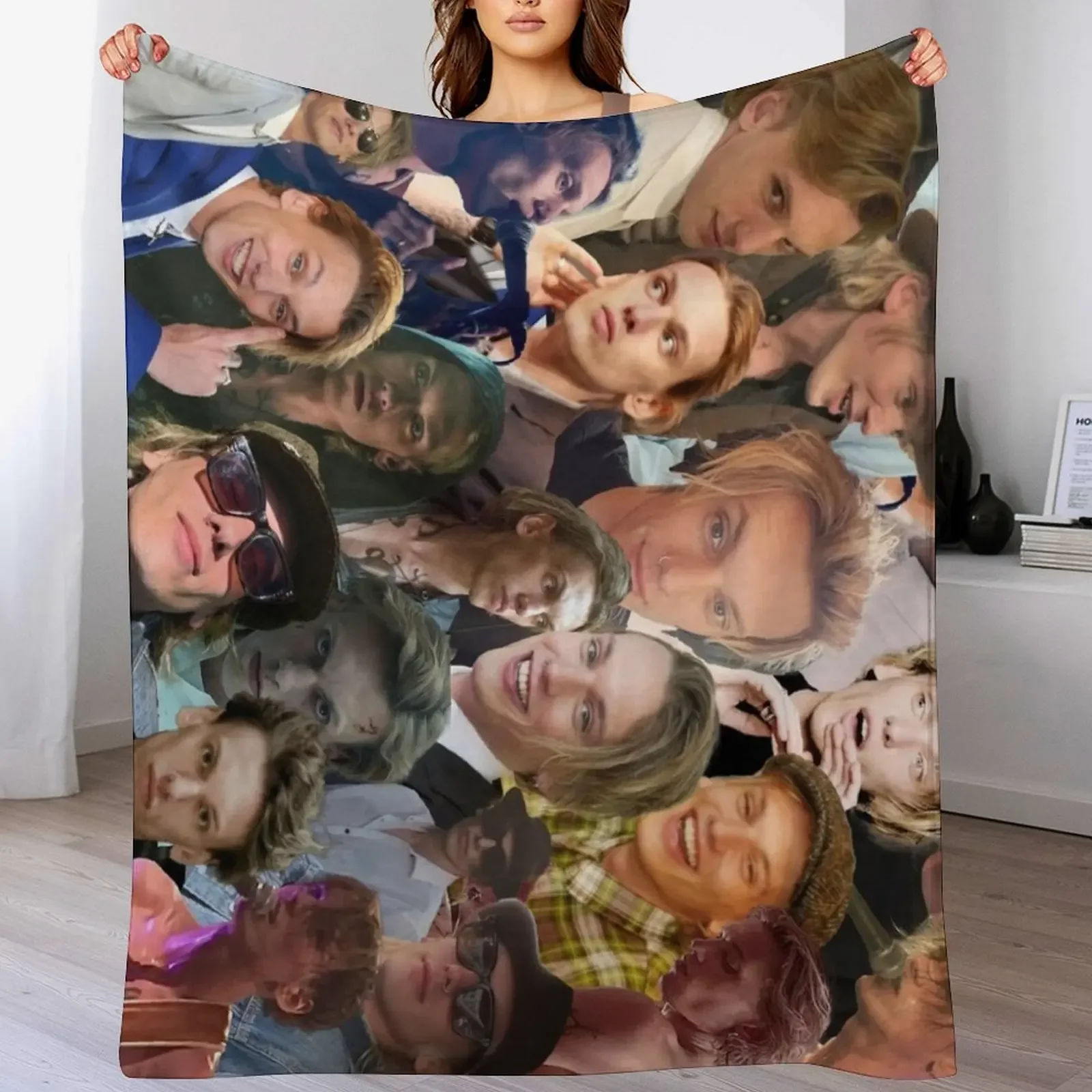 

Jamie Campbell Bower Photo Collage Throw Blanket Sofas Luxury Thicken Nap Sleeping Bag Blankets