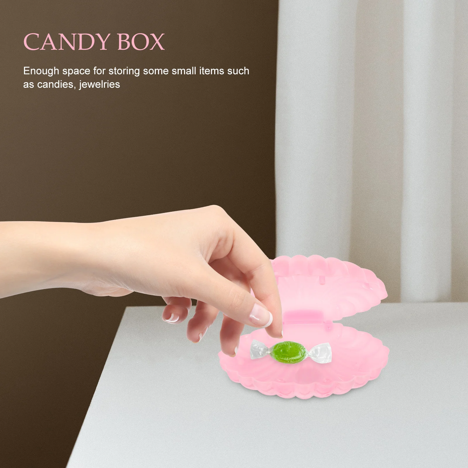 

10Pcs Seashell Candy Boxes Shell Shape Jewelry Storage Organizer Small Gift Holder for Wedding Birthday Party Favor Decoration