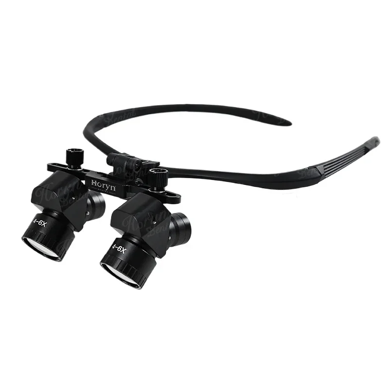 4X 5X 6X Lab Binoculars Magnifigers  Loupes with Light 5W Blub Wire Headlight Headlamp Lithiums Battery 300-600mm