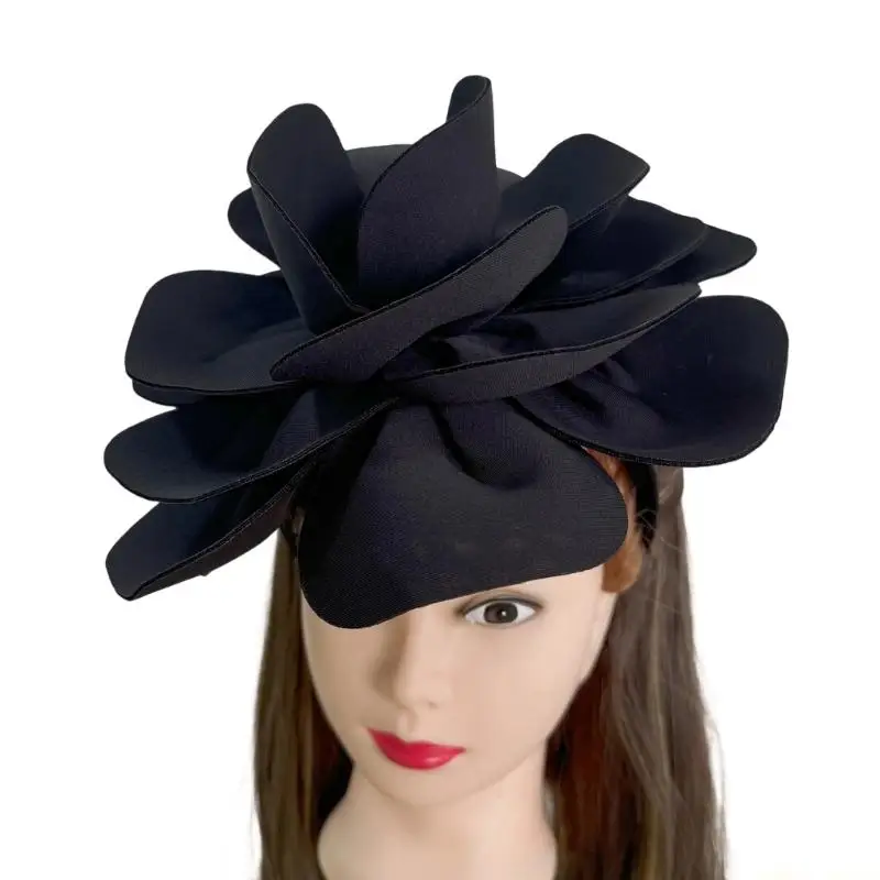 31BF Friendly Cloth Floral Headpiece Dramatic Party Hair Ornament For Special Event