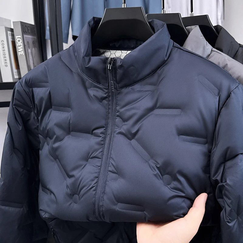 Men's New Thicken down Coat Zipper Winter Keep Warm White Duck down Fill Jacket Fashion Leisure High Quality Men's Clothing Tops