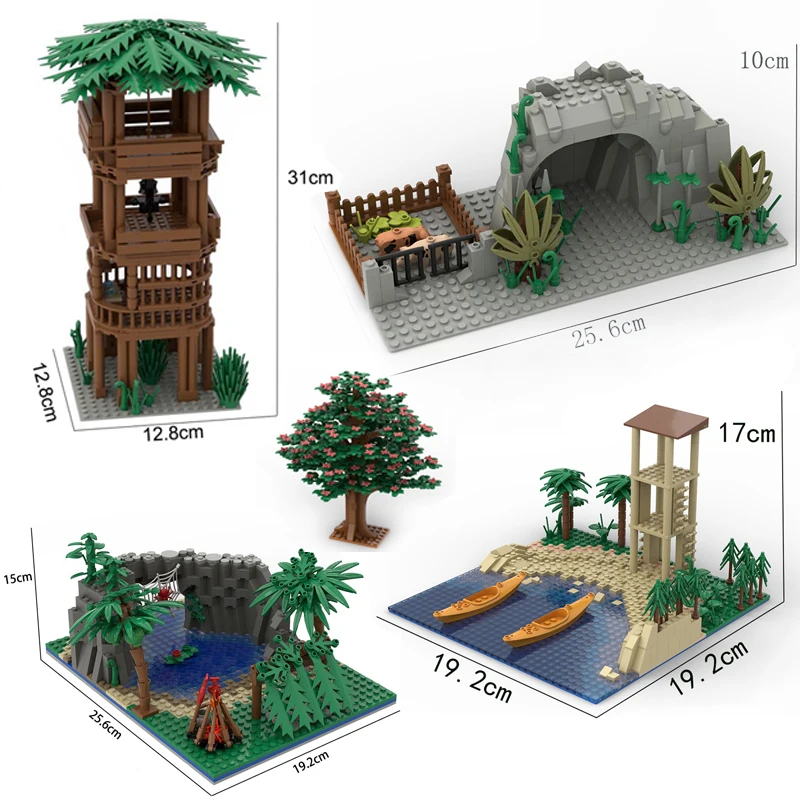 

Сад/наружные сцены, модель строительных блоков, сборка для мальчиков, пещера/дерево/лес, река, нижняя пластина, головоломка, MOC, кирпичи, игрушки, подарки для детей
