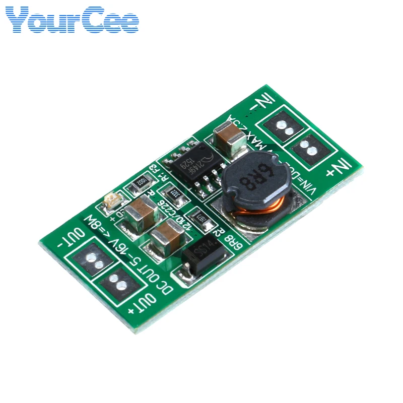 2pcs 8W Boost Converter Board 3.3V 3.7V 5V to 5V 9V 12V Step Up Power Supply Module DC-DC Voltage Regulator Adjustable PCB