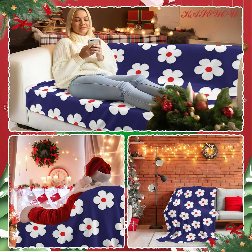 Cute Bear Plush Queen Size Premium Extra Soft Festive Lap Blanket Lightweight for Comfortable Year Round Use