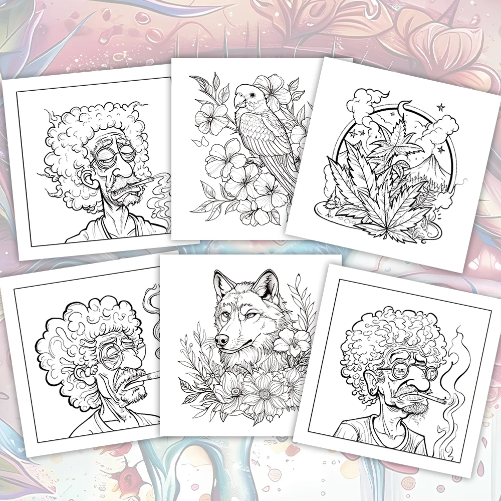 1pc,Adult coloring book,30 sheets different patterns 8.3x8.3\'\'100gsm,is a Valentine\'s Day Easter holiday gift