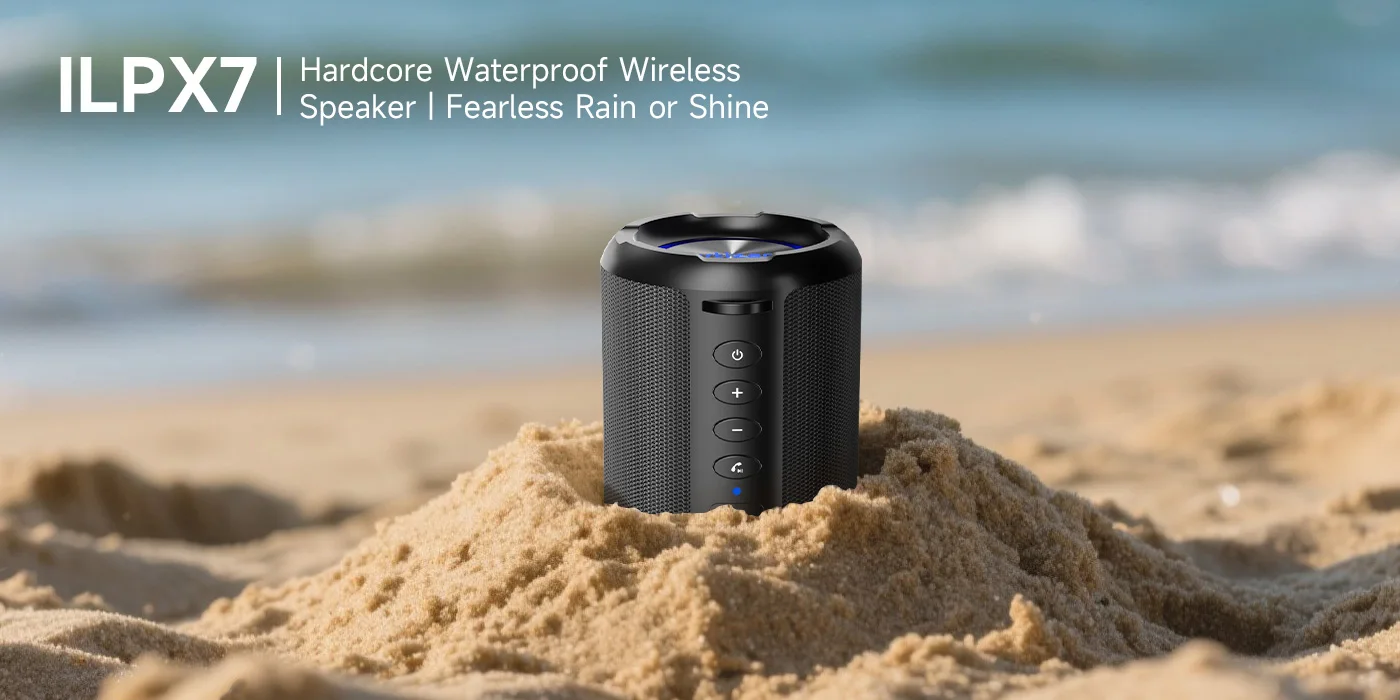Ortizan X9S Tragbarer Bluetooth-Lautsprecher, Bass Boost HD Loud Sound, kabelloser Lautsprecher mit LED-Licht, IPX7 wasserdicht, 15-W-Lautsprecher – Detail 9