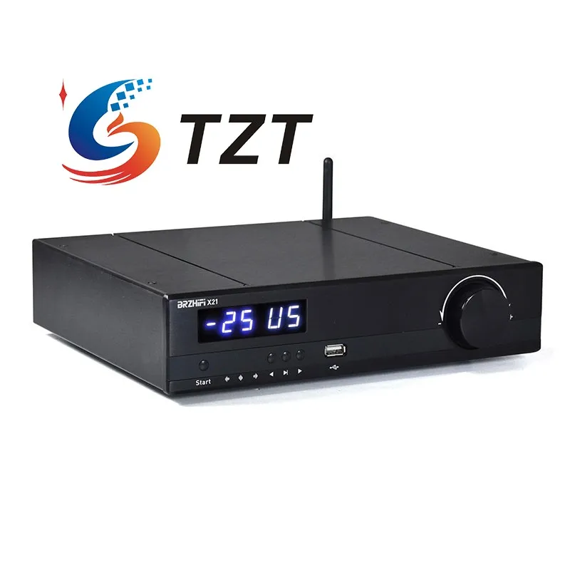 Imagem -02 - Tzt Brzhifi-amplificador de Potência de Áudio Preto X21 2.1 Canais Usb Pen Drive hd Bluetooth Ldac Decodificação Digital Leitor de Áudio sem Perdas