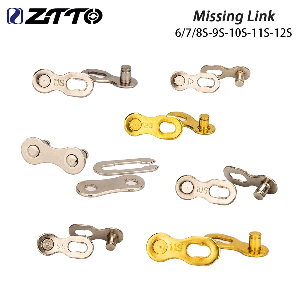 ZTTO MTB Bicycle Single Speed 6/7/8S 9S 10S 11 12S Magic Master Missing Link Chain Lock For Road Bike K7 Chain Master Link 1Pair