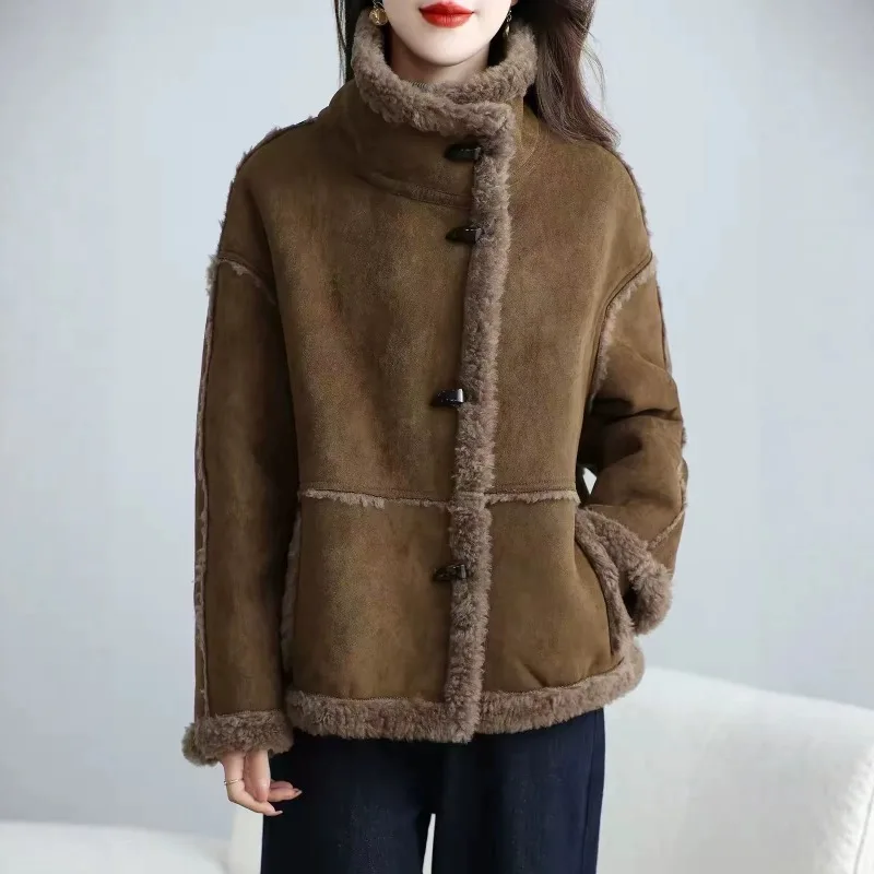 Double-sided Sheepskin Cut Coat for Women Winter Collection, New Wool Fashion, Casual and Eco-friendly Fur Sheepskin Short Style