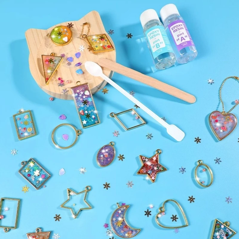 Children's Handmade DIY Crystal Dropper Material Package, Girls' Toy Rocking Music Mold Set Student Educational Toys