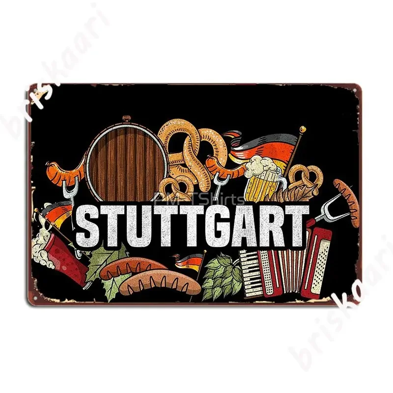 Stuttgart Capital Baden Bcrttemberg Metal Plaque Poster Club Bar Plaques Wall Mural create Tin sign Poster