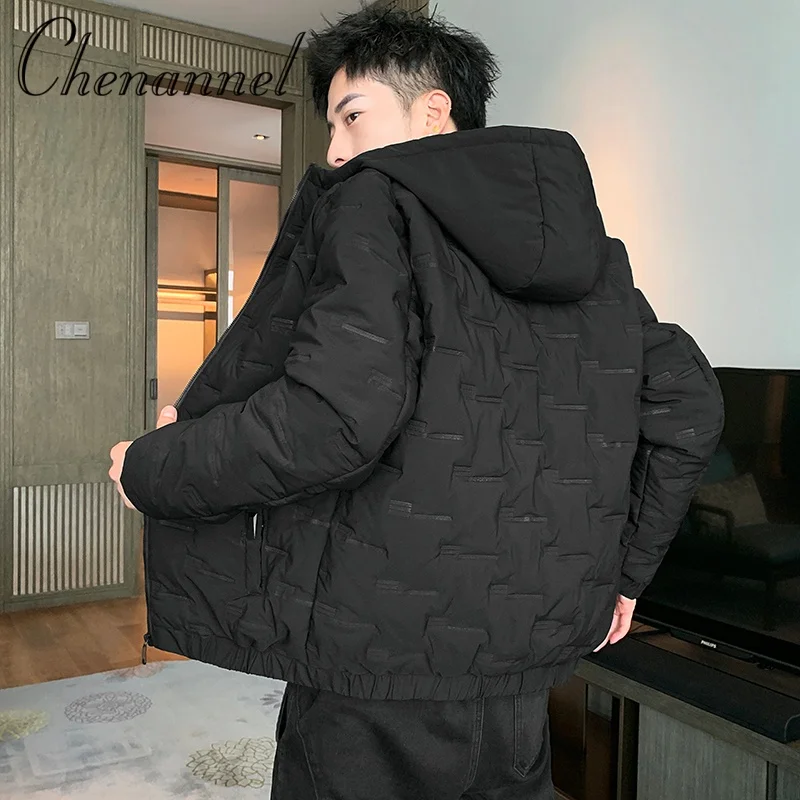 Jaket berbahan fleece dan katun tebal untuk pria, jaket katun baru untuk musim gugur dan musim dingin untuk kehangatan dan perlindungan dari dingin