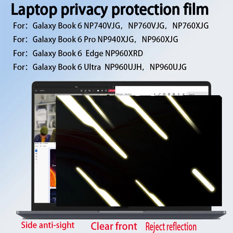For Samsung Galaxy Book 6/6 Pro NP960XJG/NP940XJG laptop screen privacy protector NP740VJG PC anti-voyeur film NP760XJG/NP760VJG