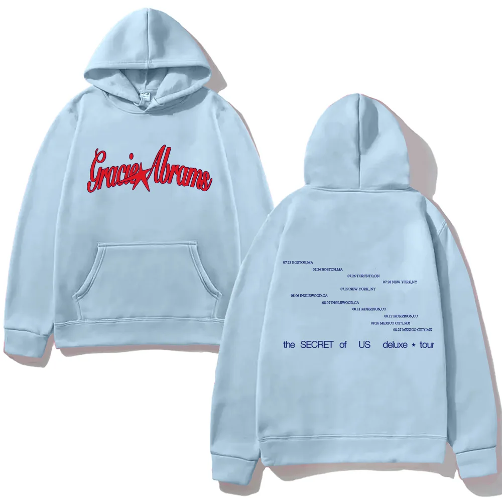 TSOU ديلوكس هيذر رمادي ستار هوديي 2025New جرايسي أبرامز بلوزة غير رسمية ملابس الصوف للجنسين الشرير مع جيب هودي #4