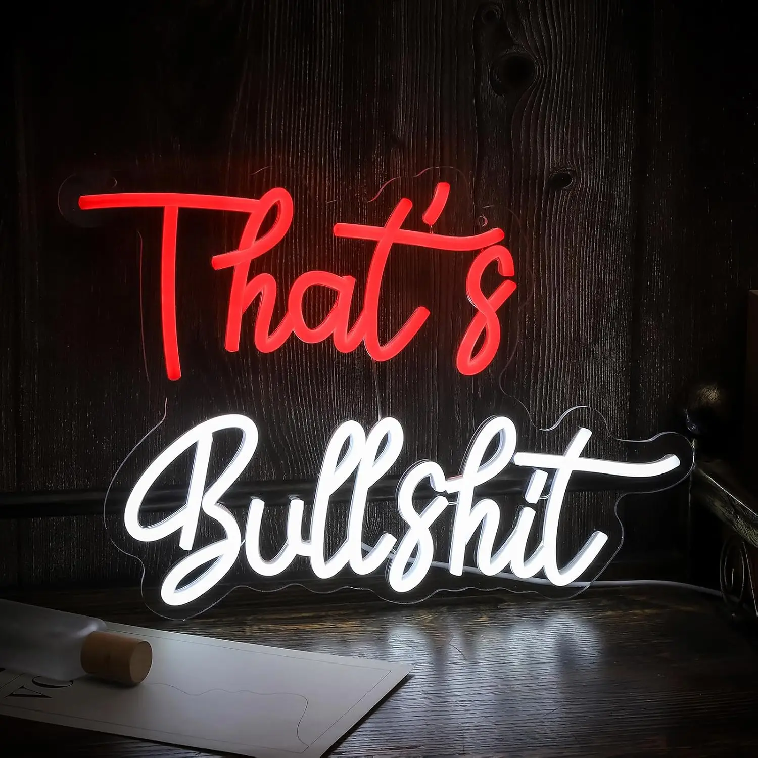 

That's Bullshit Neon Signs Funny LED 8 Hilarious Neon Light for Bedroom Party Bar Humorous Office Wall Decor Dimmable USB Gift