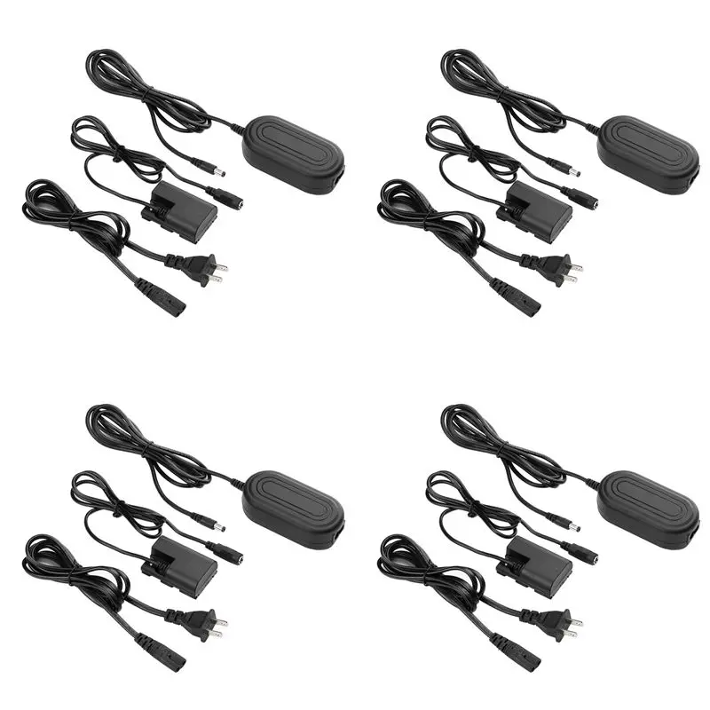 4X E6 AC Power Supply LP-E6 LP-E6N DC Coupler Dummy Battery Adapter Camera For Canon EOS 5DS 5DS R 5D (US Plug)