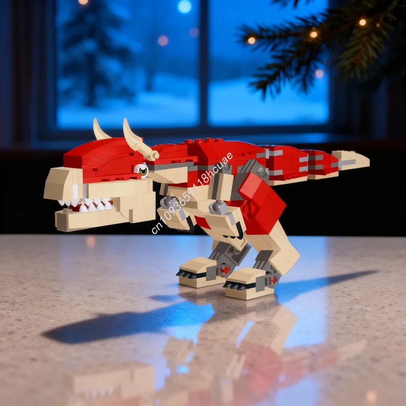 191 Pezzi MOC Creator Carnotaurus Il Re Cornuto, Blocchi da Costruzione, Giocattoli Architettonici, Idea Creativa, Regalo di Natale, Educativo