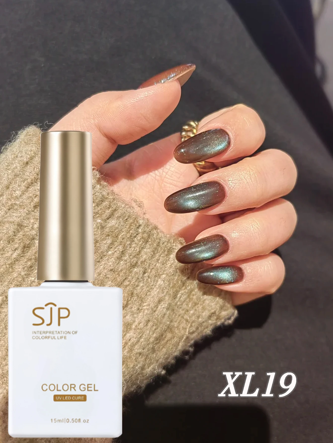 15ML 1 Uds novedad de verano estilo cuentas de vidrio azul esmalte de uñas de Gel de ojo de gato esmalte de uñas de cristal azul uñas azules uñas blancas