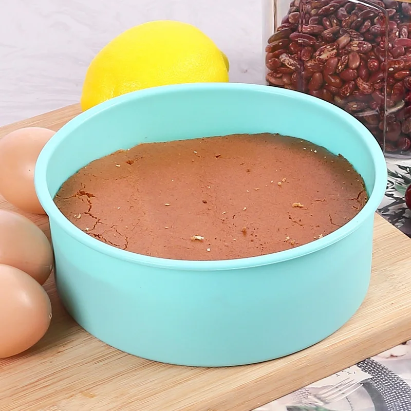 Picture 3: 6/8/10 Inch Reusable Non‑stick Baking Mold Round Silicone Cake Pan  For Muffin Cupcake Layer Cheese Rainbow Cake Baking Tool