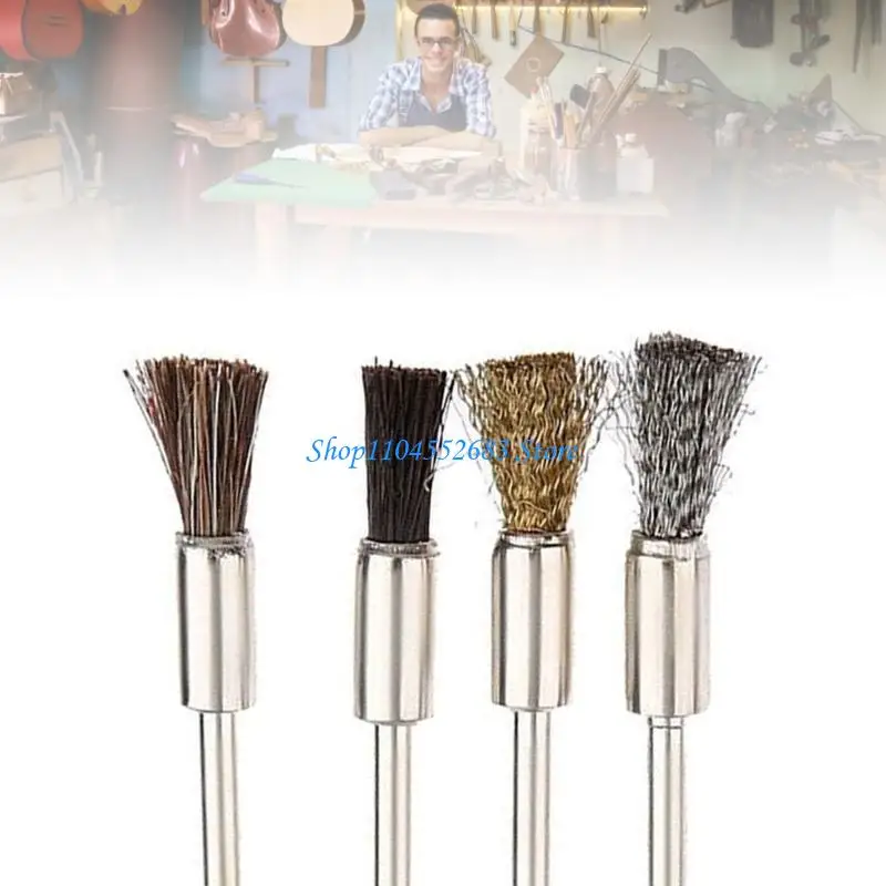 

Y6GD 3mm Shank Polishing Brush Rotary Tool Home Rust Cleaning Tool Nylon/Horse Hair
