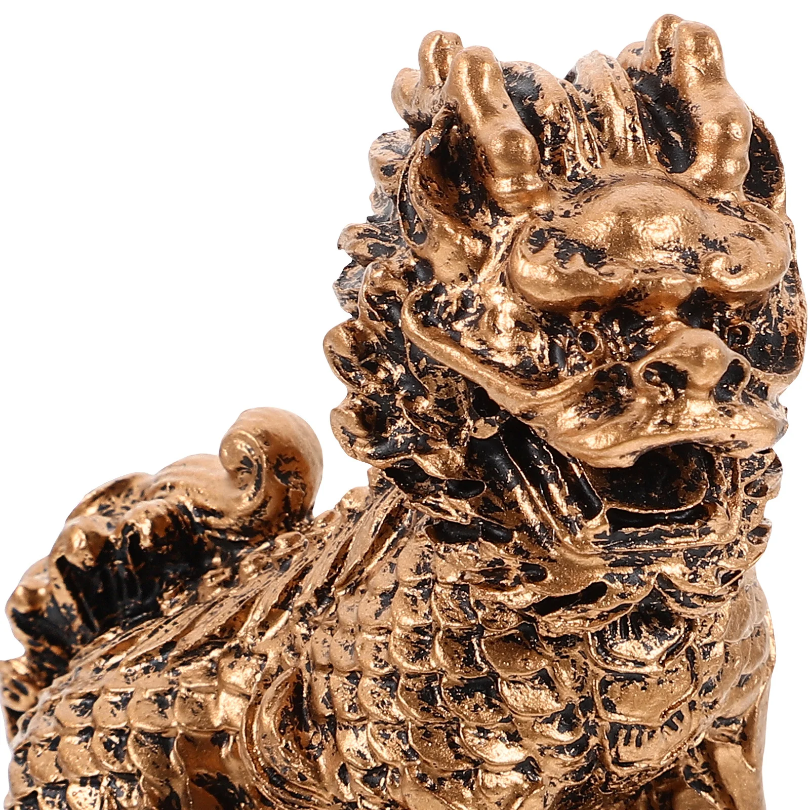 

1Pair Resin Kylin Ornament Chinese Kylin Decoration Lightweight Desk Shelf Table Sculpture Table Figurines
