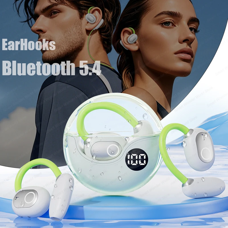 

Open Ear Wireless Earphone M80 Bluetooth 5.4 EarHooks Headphones HiFi Stereo Sport Earbuds TWS Headset Waterproof With Mic